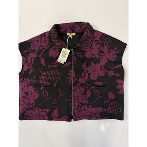 Chalet et Ceci Crinkled Seersucker Eden Top 1X NWT
